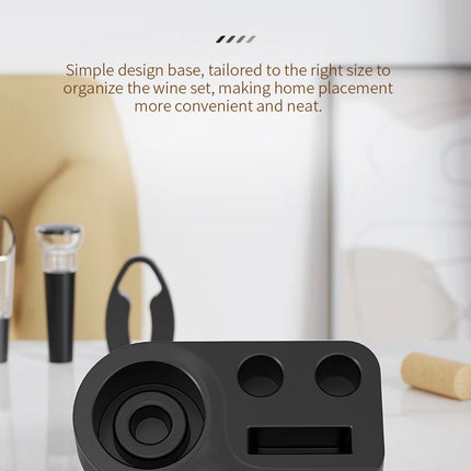 Wine Opener Professional Waiters Corkscrew Wine Bottle Opener with Foil Cutter, Wine Pourer, Wine Stopper & Base For Wine Lover