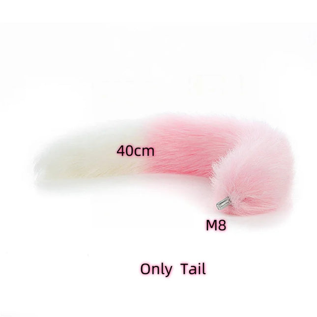 Small Silicone Butt Plug Dildo Vaginal Plug with Detachable Fake Soft Fox Rabbit Tail for Couple Anal Bead Dilator Sex Toys