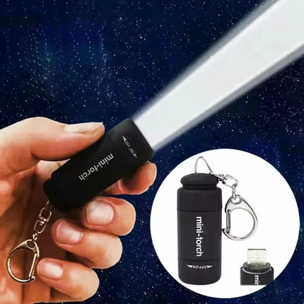 Mini waterproof LED keychain flashlight lightweight portable wear resistant for outdoor activities night travel daily emergency