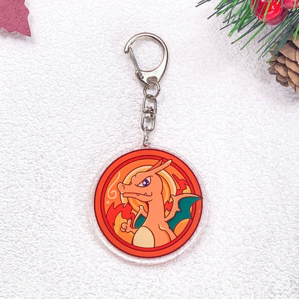 Pokémon Pikachu Gengar Bulbasaur Squirtle Car Keychain Accessories Acrylic Charms Pendant For Bag Key Holder Backpack Decoration