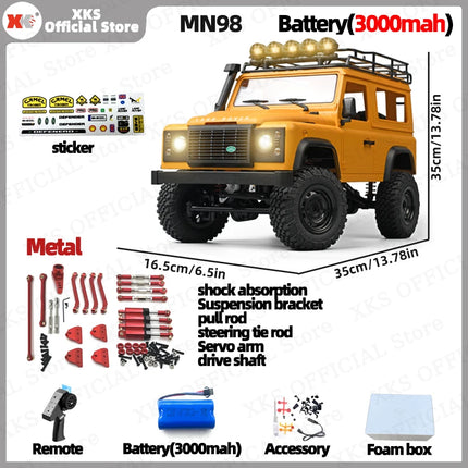 MN MN99S MN78 MN98 MN99 D90 1/12 RC Car 2.4G Remote Control 4X4 Off Road LED Light 4WD Climbing RC Truck Toy Car Gift for Boy