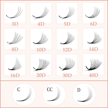 500 Premade Loose Lashes Pro Made Fans Cils Bouquets Prefaits Lash Fans Pre Made Volume Fans Eyelash Extension Promade Fans