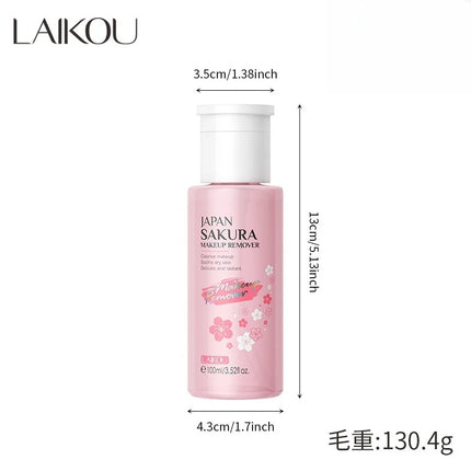 100ml Japan Sakura Makeup Remover Water Cherry Blossom Extract Deep Cleaning Face Pores Refreshing Gentle Moist Make up Remove