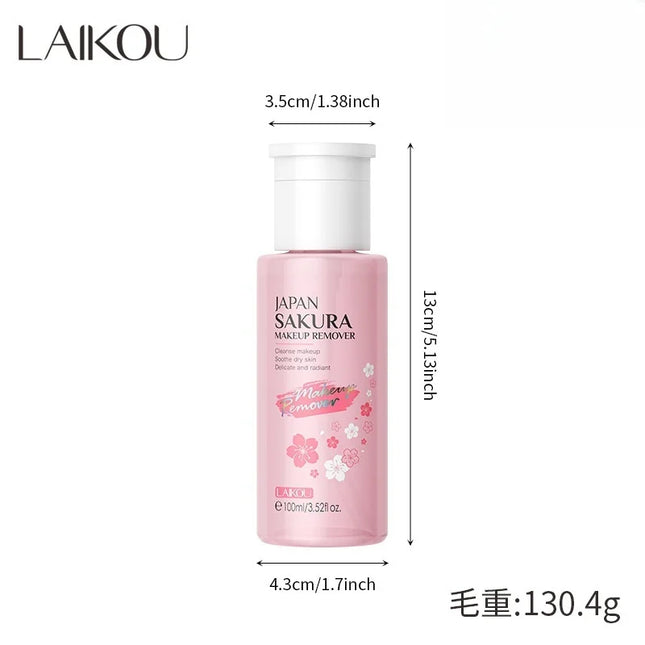 100ml Japan Sakura Makeup Remover Water Cherry Blossom Extract Deep Cleaning Face Pores Refreshing Gentle Moist Make up Remove