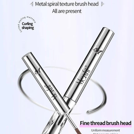 Waterproof Metallic Tube Mascara Black/Brown Silk Fiber Long Curling Non-Clumping Eyelash Extensions Spiral Makeup for Eyes