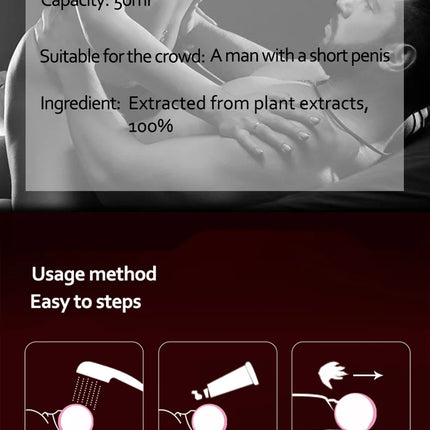 Men Penile Enlargement Gel Increase Size Erection Thickening Thickening Paste Extract Men Extension Agent Growth essential Cream