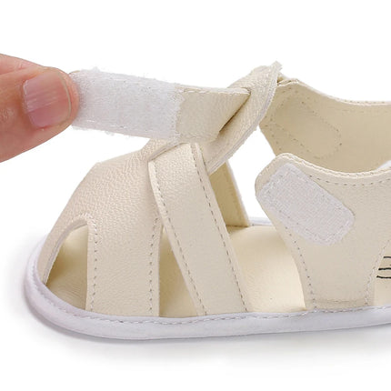 0-18M Baby Walking Sandals - Breathable Anti-Slip Soft Sole Shoes for Newborn Boys & Girls, Summer Infant First Walkers