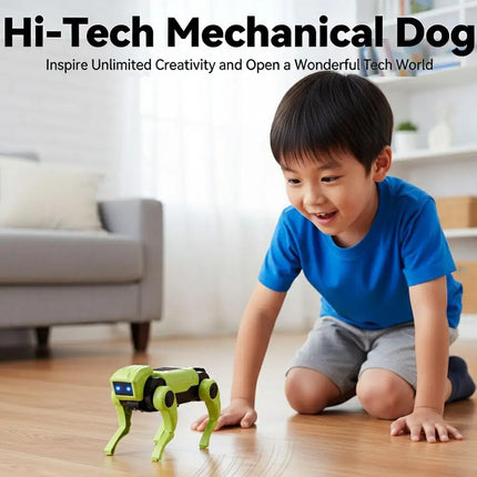 Mechanical Dog Toy Children's DIY Assembly Electric Bionic Robot Science Teaching Small Toy For Boys Kids Gift
