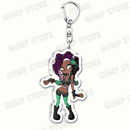 Popular Video Game Keychains for Accessories Bag Keyrings Marina Ida Inklings Pearl Houzuki Marie Octoling Jewelry Gamer Gifts
