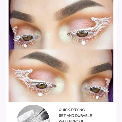 2pcs Long and Curling White Mascara, Water-resistant and Sweat-proof, with No Clumping or Smudging on The Lashes.