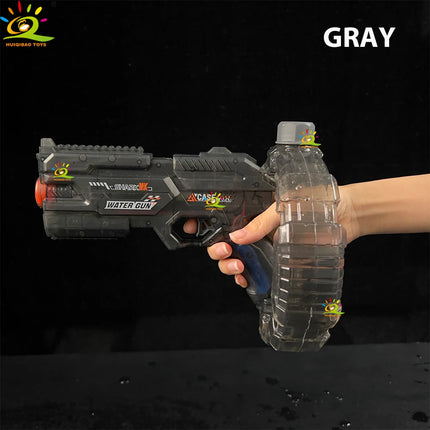 HUIQIBAO Electric Water Gun Toy for Kids Adults, Large Capacity Drum Magazine Automatic Water Pistol with Light, Summer Outdoor