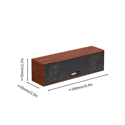 Lenovo C01 Wooden Soundbar Speaker HiFi 360 Surround Stereo Multimedia Desktop Computer Audio Speaker