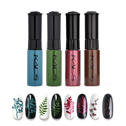 4/5PCS/Kit Colorful Nail Stamping Polish With Stamper Template Art Decoration Nail Polish Lacquers Manicure Varnishes Tools