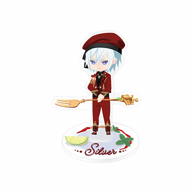 Anime Twisted Wonderland Acrylic Stand Keychain 2026 New La Bonbonniere Chibi Dessert Style Silver Lilia Cater Figures Decor