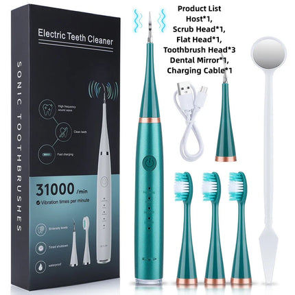Electric Toothbrush Set with Six Functions for Total Oral Care Efficient Tartar Removal with Scaling Teeth Feature