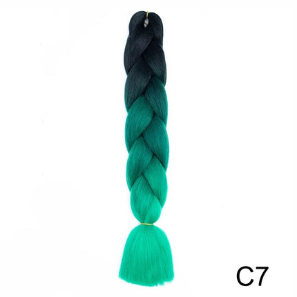 Synthetic Jumbo Braids Hair 24Inch Braiding Hair Extensions Ombre Fake Hair For Crochet Box Braid Blue Purple for Women