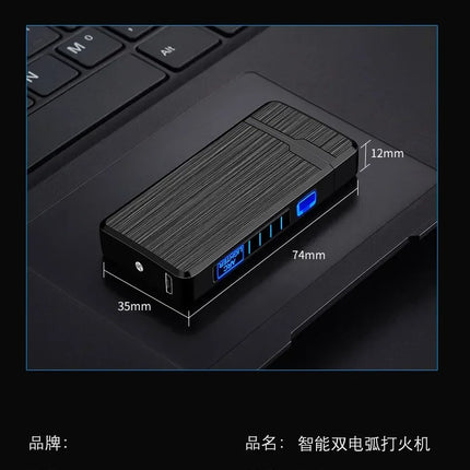 Rechargeable Plasma Dual Arc Lighter for Smokers Electric Encendedores Eléctrico Lighter Rechargeable Type C Type