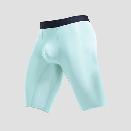 Men's sports underwear for summer, ice silk, quick-drying, extended, anti-friction legs, loose four-corner short underpants