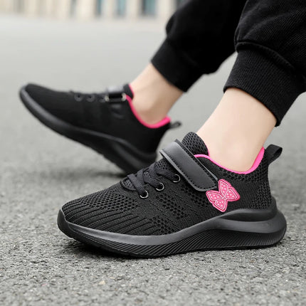 Children's sports shoes, girls' breathable leisure shoes, outdoor sports shoes, mesh surface anti slip fashionable running shoes