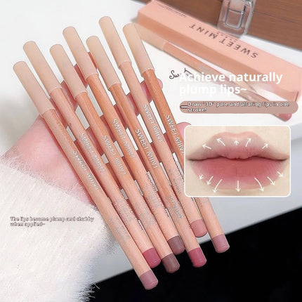 Waterproof Matte Lipliner Pencil Red Brown Contour Tint Filling Lipstick Long Lasting Non-stick Cup Moisturising Lips Makeup
