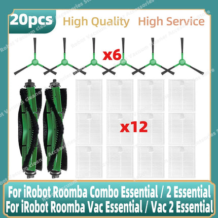 Compatible For iRobot Roomba 105 Combo, Roomba Combo Essential / 2 Essential  Main Side Brush Hepa Filter Mop Dust Bag Parts