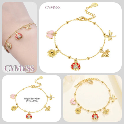 Original 925 Sterling Silver Butterfly Bracelet Zirconia Tennis Ball Women Fashion Simple Engagement Wedding Charm Jewelry Gift