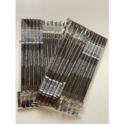 Hot Sale Fashion Pro Makeup Black Brown Eyeliner Eyebrow Pencil Waterproof Lasting Eye Liner Eye Brow With Pen Sharpener Tool