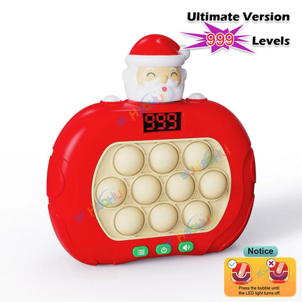 999 Level Electronic Pop Push Quick Push Game Console with LED Display Screen Suitable for Adult and Child Fidget Toy Christmas