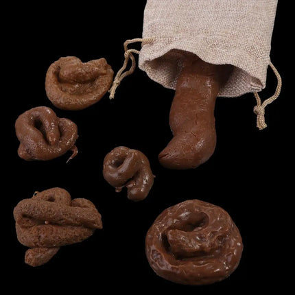 6Pcs/set Realistic Shit Turd Mischief Toys Simulation Plastic Piece of Shit Classic Shit Human Poop Coffee Fake Poop Prank