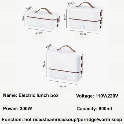 110V/220V Electric Lunch Box Food Container Portable Heating Keep Warm Dinnerware Food Storage Container Bento Lunch Box 300W