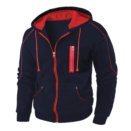 Men's Full Zip Hoodie Jacket Hooded Plain Pocket Sports Outdoor Daily Sports Hot Stamping Designer Basic Casual Sweatshirts