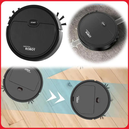 USB Rechargeable Robot Vacuum Ultra-Thin Cordless Robot Vacuum Smart Navigation Low Noise Ideal for Pet Hair Hard Floor Carpet