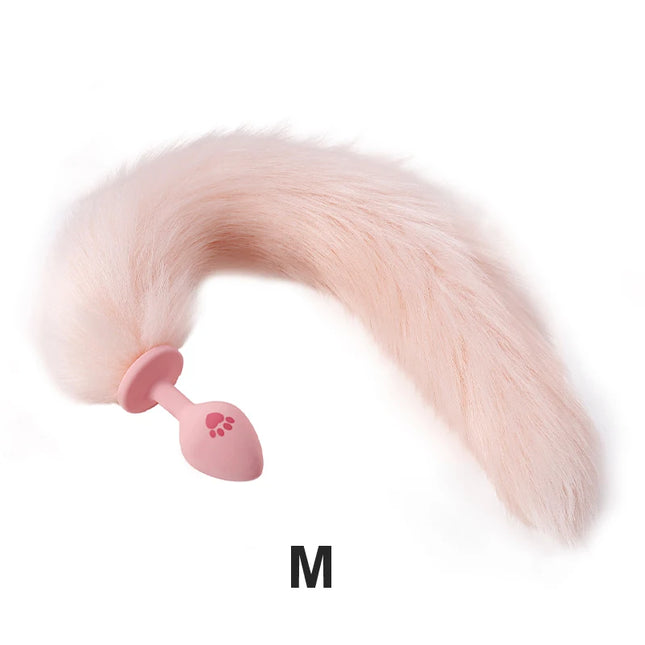 Runyu Cat Paw Anal Plug Sexy Adult Fetish Butt Plug Sexy Gadgets Anal Penetration Toy with Hairball Fox Tail Butt Plug Sex Toys
