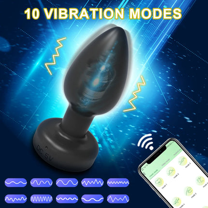 Vibrating LED Anal Plug Wireless APP Women Butt Plug Prostate Massager for Men Vibrating Adult Sex Toy Anal Vibrator for Couples