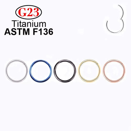 1/10pcs Wholesale Nose Ring Piercing G23  Titanium Clicker Ear Cartilage Earring Helix Septum Rings Body Jewelry Earrings Women