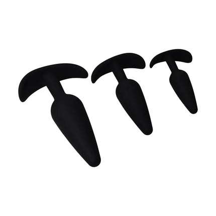 Prostate Massager 3 Different Size Silicone Plugs Anal Butt Plug Anal Dilation Trainer Adult Games Sex Toys For Men Women SM