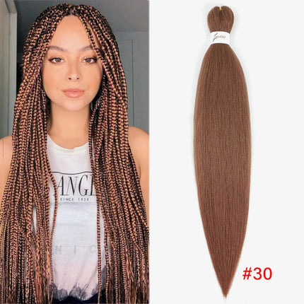 X-TRESS Synthetic Pre Stretched Braiding Hair Easy To Make Senegalese Box Braid Darker Wine Natural Soft EZ Braids Hair Bundles