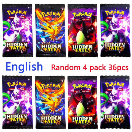 4 Pack Pokemon Cards Team up Sun Moon Thunder English Trading Card Game Evolutions Booster Collectible Kids Toys DESTINED RIVALS