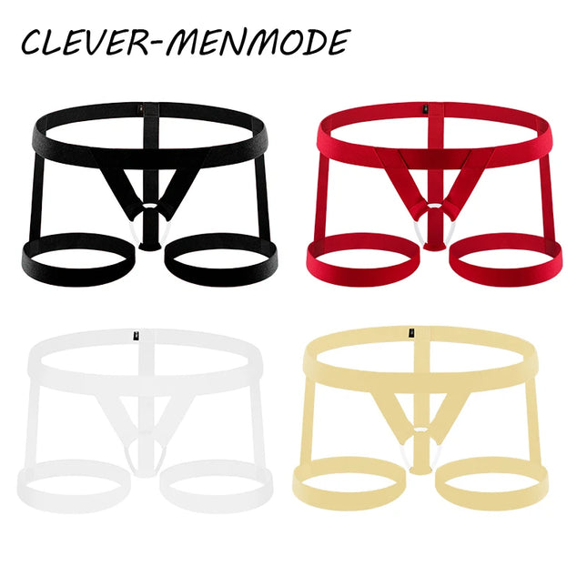 Men's Sexy Thong Bondage Man Underwear Fetish Erotic Lingerie Legging Belt Cockring Suspender Band Flirting