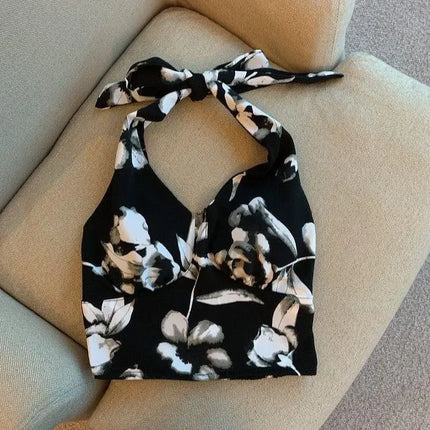 Women Sweet Elastic Camis Underwear Padded Bra Spaghetti Cute Crop Tops Print Tank Tops For Women Summer 2026