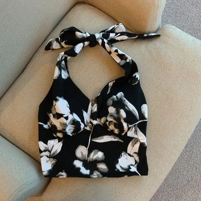 Women Sweet Elastic Camis Underwear Padded Bra Spaghetti Cute Crop Tops Print Tank Tops For Women Summer 2026