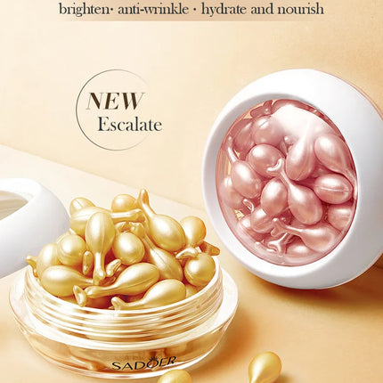 30pcs SADOER Rose Sanil Face Serum Anti Wrinkle Moisturizing Brightening Firming Facial Essence Beauty Face Skin Care Products