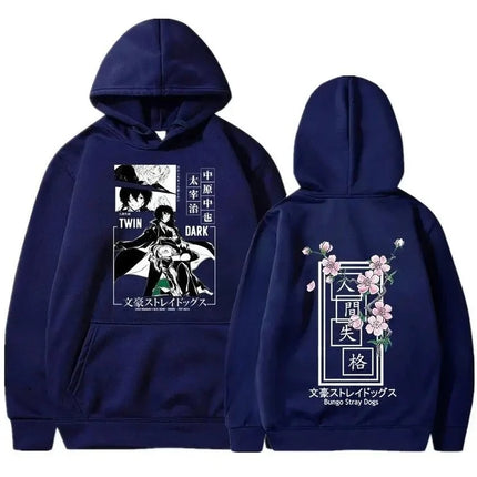 Anime Bungo Stray Dogs Men's Autumn and Winter Warm Fashion Comfortable Hoodies Harajuku Style Hip-Hop Outdoor Sports Street