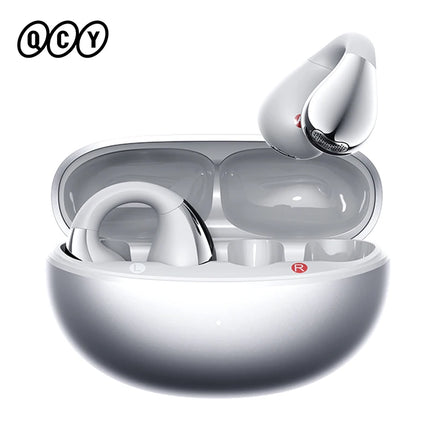 QCY Crossky C30S Open Ear Wireless Earphones Hi-Res with LDAC Ear Clip Earbuds Bluetooth 6.0 Clip On OWS Sports Headphones 40Hrs