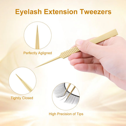 NAGARAKU Tweezer for Eyelash Extensions Professional Eyelash Tweezers Antistatic Straight