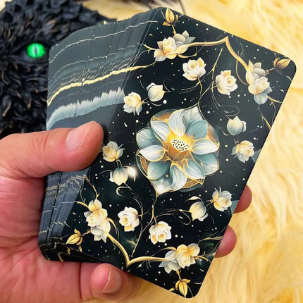 Ethereal Bloom Tarot Cards Deck, 78 Pieces, 13x8 Cm,  Trust Flower Theme, Includes Paper Guide Card Games