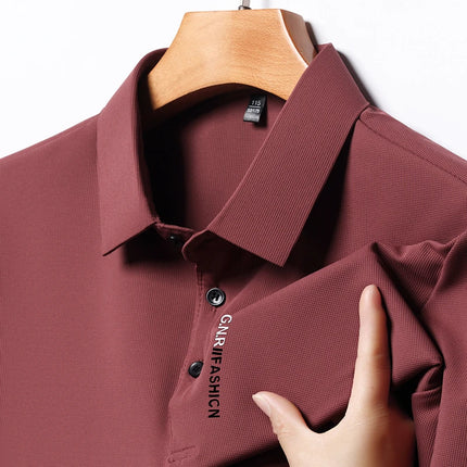 2026 Men's Short Sleeve Polo Shirt with Letter Print Casual Business Daily Top