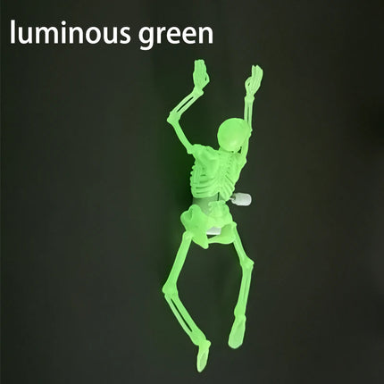 Halloween Gift Puzzle Toy Assembly Crawling Skeleton Mainspring Skeleton Assembly Model Horror Parody Night Light Toy
