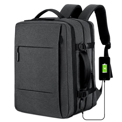 Men Large Capacity Backpack USB Charging Male Laptop Bagpack Waterproof Business Travel Back Pack Luggage Bag Mochila