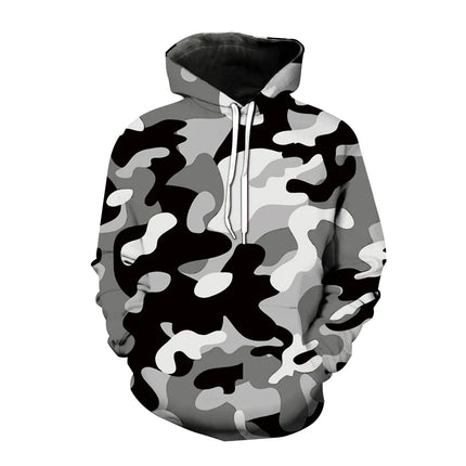 2024 Fashion 3D Printed Camouflage Pattern Hooded Sweatshirt Fashion Street Harajuku Men's Hoodies Simple Design Men's Top